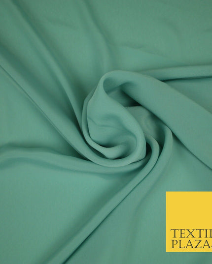 LUXURY 100% Polyester Plain Dyed Fine Soft Silky Crepe Dress Fabric ALL COLOURS
