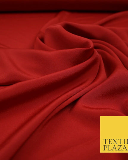 LUXURY 100% Polyester Plain Dyed Fine Soft Silky Crepe Dress Fabric ALL COLOURS