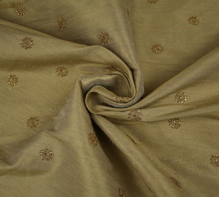 Embroidered Faux Dupion Raw Silk Dress Fabric Upholstery HomeFurnishing Material