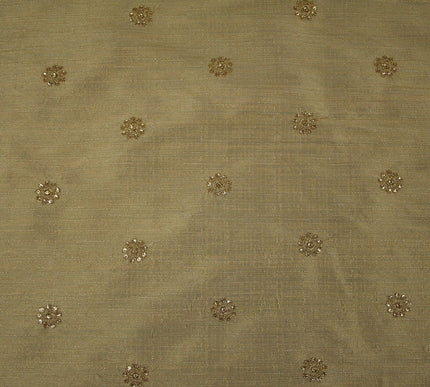 Embroidered Faux Dupion Raw Silk Dress Fabric Upholstery HomeFurnishing Material