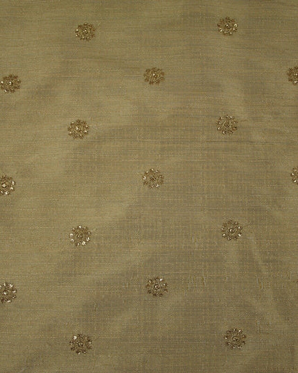 Embroidered Faux Dupion Raw Silk Dress Fabric Upholstery HomeFurnishing Material