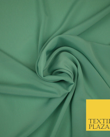 LUXURY 100% Polyester Plain Dyed Fine Soft Silky Crepe Dress Fabric ALL COLOURS
