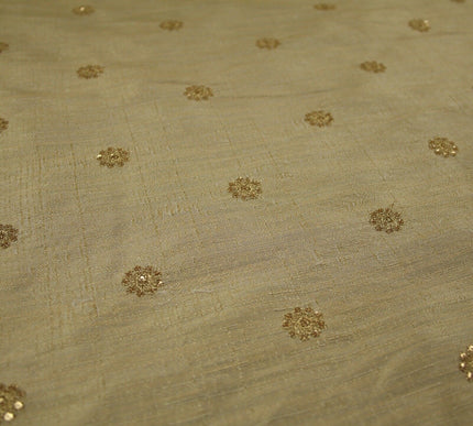 Embroidered Faux Dupion Raw Silk Dress Fabric Upholstery HomeFurnishing Material