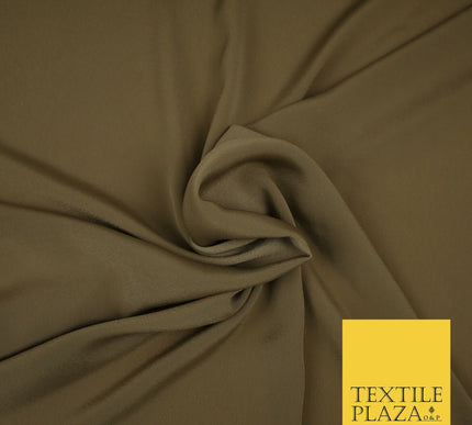 LUXURY 100% Polyester Plain Dyed Fine Soft Silky Crepe Dress Fabric ALL COLOURS