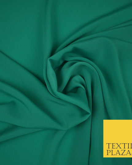 LUXURY 100% Polyester Plain Dyed Fine Soft Silky Crepe Dress Fabric ALL COLOURS