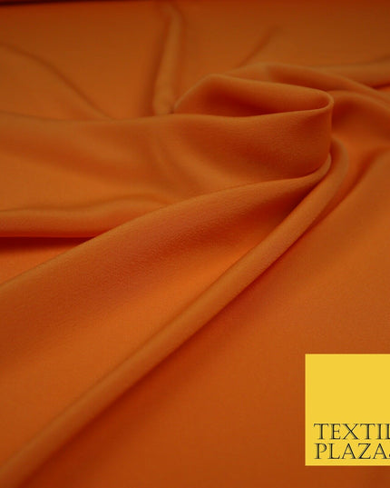 LUXURY 100% Polyester Plain Dyed Fine Soft Silky Crepe Dress Fabric ALL COLOURS