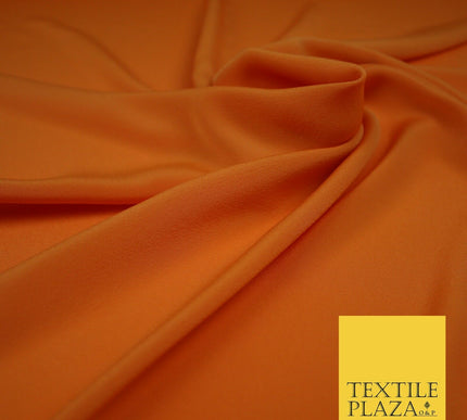 LUXURY 100% Polyester Plain Dyed Fine Soft Silky Crepe Dress Fabric ALL COLOURS
