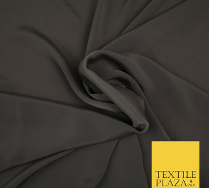 LUXURY 100% Polyester Plain Dyed Fine Soft Silky Crepe Dress Fabric ALL COLOURS