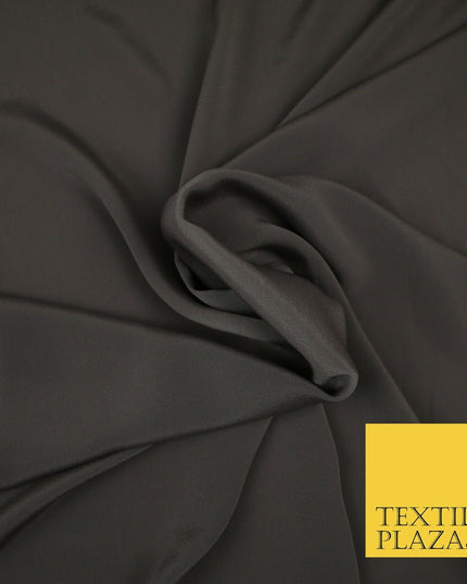 LUXURY 100% Polyester Plain Dyed Fine Soft Silky Crepe Dress Fabric ALL COLOURS
