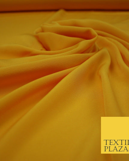 LUXURY 100% Polyester Plain Dyed Fine Soft Silky Crepe Dress Fabric ALL COLOURS