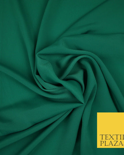 LUXURY 100% Polyester Plain Dyed Fine Soft Silky Crepe Dress Fabric ALL COLOURS