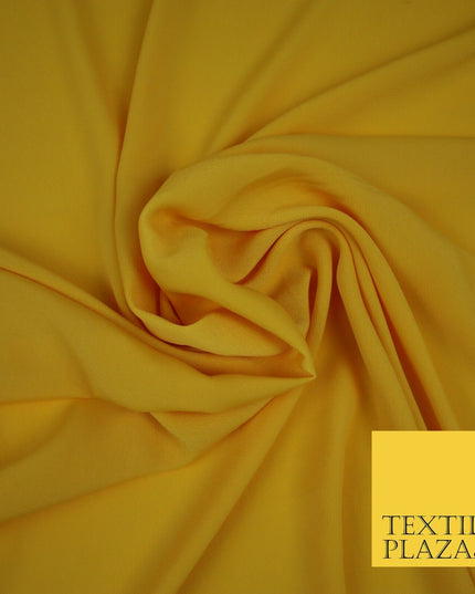 LUXURY 100% Polyester Plain Dyed Fine Soft Silky Crepe Dress Fabric ALL COLOURS