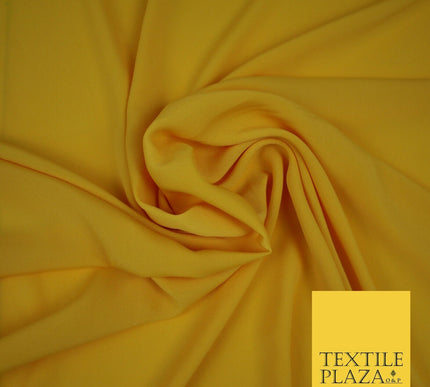 LUXURY 100% Polyester Plain Dyed Fine Soft Silky Crepe Dress Fabric ALL COLOURS