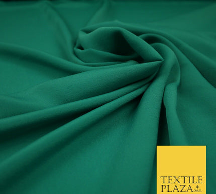 LUXURY 100% Polyester Plain Dyed Fine Soft Silky Crepe Dress Fabric ALL COLOURS