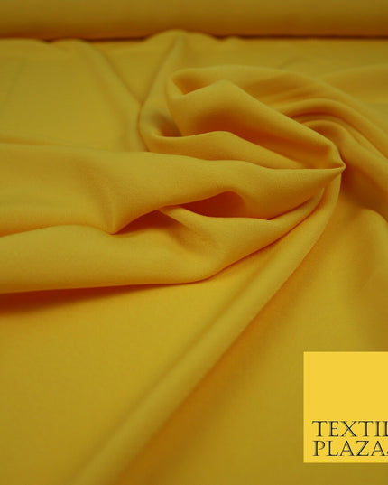 LUXURY 100% Polyester Plain Dyed Fine Soft Silky Crepe Dress Fabric ALL COLOURS