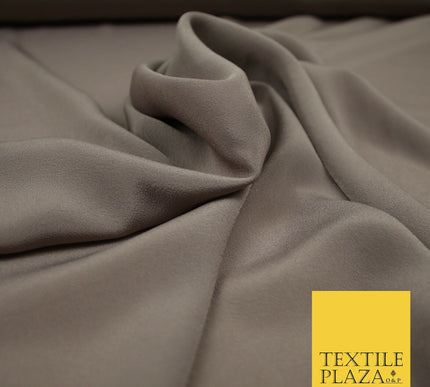 LUXURY 100% Polyester Plain Dyed Fine Soft Silky Crepe Dress Fabric ALL COLOURS