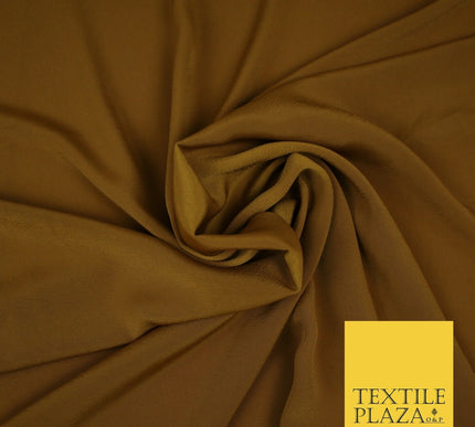 LUXURY 100% Polyester Plain Dyed Fine Soft Silky Crepe Dress Fabric ALL COLOURS