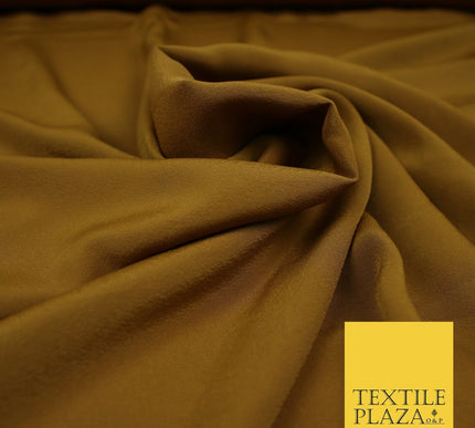 LUXURY 100% Polyester Plain Dyed Fine Soft Silky Crepe Dress Fabric ALL COLOURS