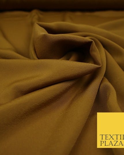 LUXURY 100% Polyester Plain Dyed Fine Soft Silky Crepe Dress Fabric ALL COLOURS
