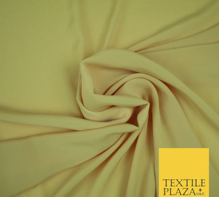 LUXURY 100% Polyester Plain Dyed Fine Soft Silky Crepe Dress Fabric ALL COLOURS
