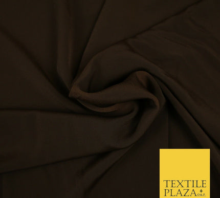 LUXURY 100% Polyester Plain Dyed Fine Soft Silky Crepe Dress Fabric ALL COLOURS