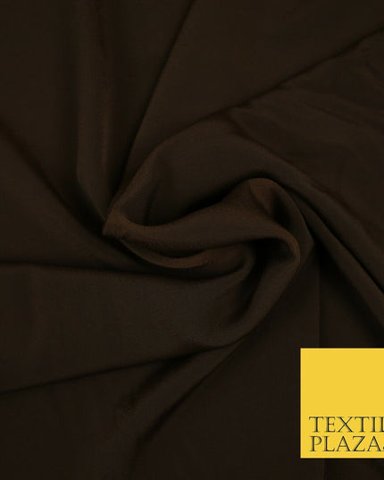 LUXURY 100% Polyester Plain Dyed Fine Soft Silky Crepe Dress Fabric ALL COLOURS