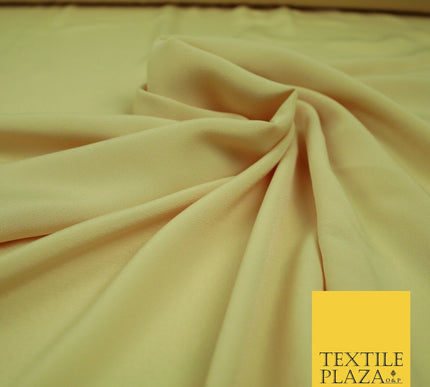 LUXURY 100% Polyester Plain Dyed Fine Soft Silky Crepe Dress Fabric ALL COLOURS