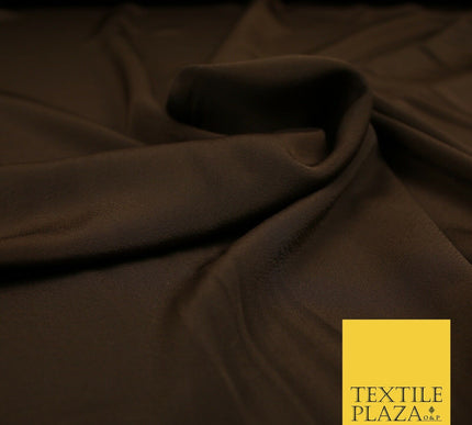 LUXURY 100% Polyester Plain Dyed Fine Soft Silky Crepe Dress Fabric ALL COLOURS