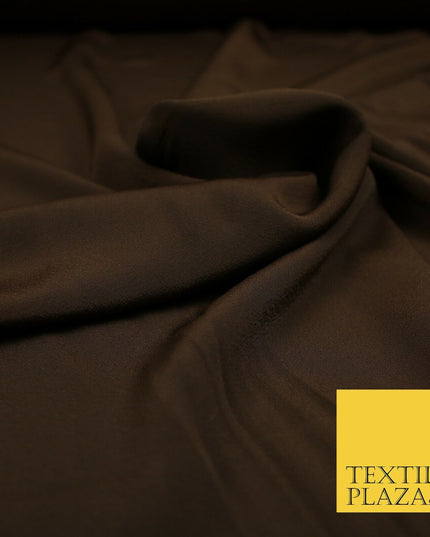 LUXURY 100% Polyester Plain Dyed Fine Soft Silky Crepe Dress Fabric ALL COLOURS