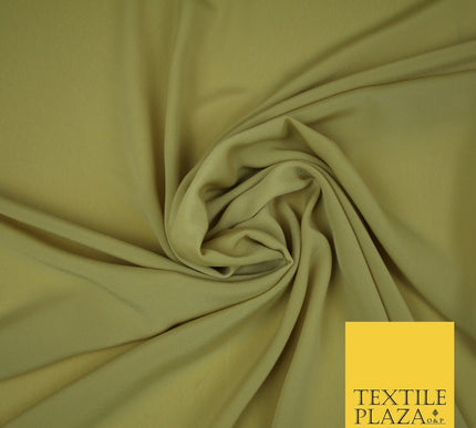 LUXURY 100% Polyester Plain Dyed Fine Soft Silky Crepe Dress Fabric ALL COLOURS