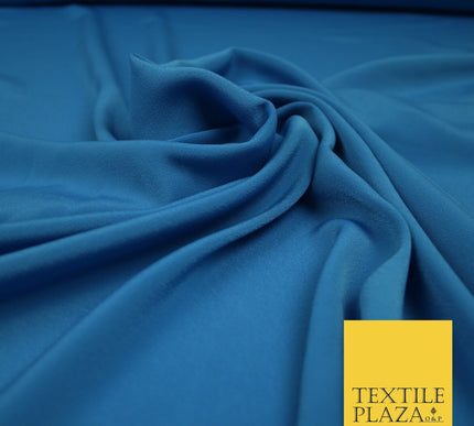 LUXURY 100% Polyester Plain Dyed Fine Soft Silky Crepe Dress Fabric ALL COLOURS