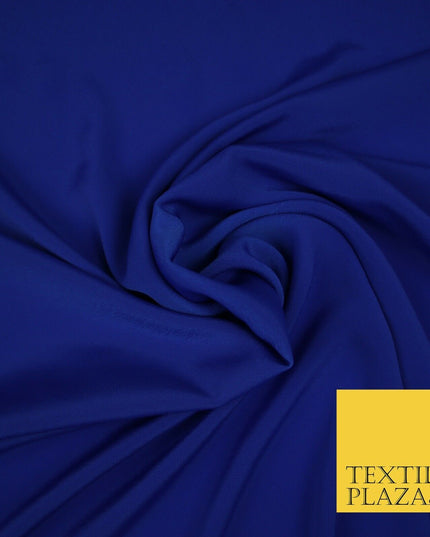 LUXURY 100% Polyester Plain Dyed Fine Soft Silky Crepe Dress Fabric ALL COLOURS