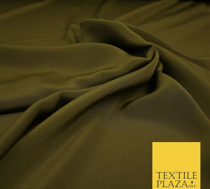 LUXURY 100% Polyester Plain Dyed Fine Soft Silky Crepe Dress Fabric ALL COLOURS