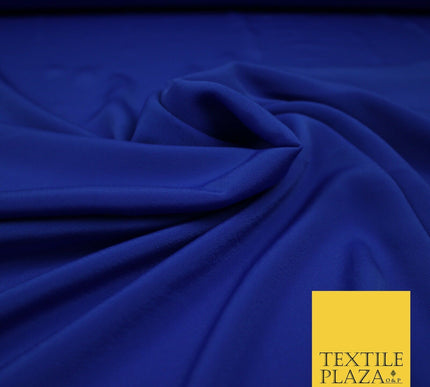 LUXURY 100% Polyester Plain Dyed Fine Soft Silky Crepe Dress Fabric ALL COLOURS