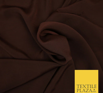 LUXURY 100% Polyester Plain Dyed Fine Soft Silky Crepe Dress Fabric ALL COLOURS