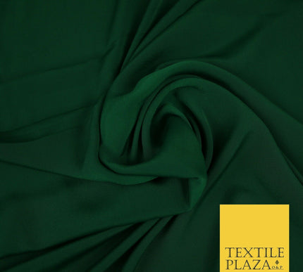 LUXURY 100% Polyester Plain Dyed Fine Soft Silky Crepe Dress Fabric ALL COLOURS