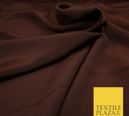 LUXURY 100% Polyester Plain Dyed Fine Soft Silky Crepe Dress Fabric ALL COLOURS