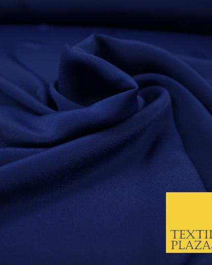 LUXURY 100% Polyester Plain Dyed Fine Soft Silky Crepe Dress Fabric ALL COLOURS