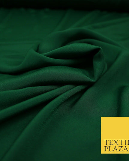 LUXURY 100% Polyester Plain Dyed Fine Soft Silky Crepe Dress Fabric ALL COLOURS