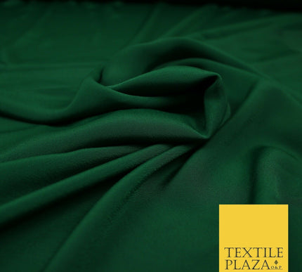 LUXURY 100% Polyester Plain Dyed Fine Soft Silky Crepe Dress Fabric ALL COLOURS