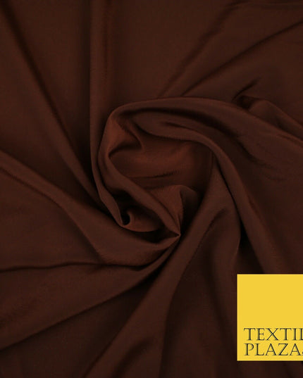 LUXURY 100% Polyester Plain Dyed Fine Soft Silky Crepe Dress Fabric ALL COLOURS
