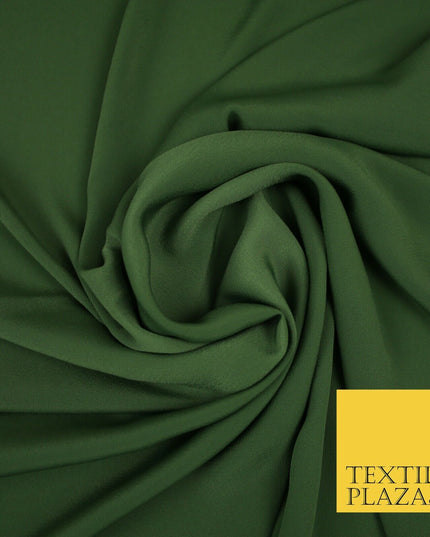 LUXURY 100% Polyester Plain Dyed Fine Soft Silky Crepe Dress Fabric ALL COLOURS