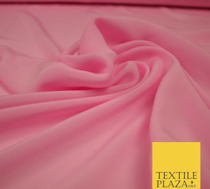 LUXURY 100% Polyester Plain Dyed Fine Soft Silky Crepe Dress Fabric ALL COLOURS