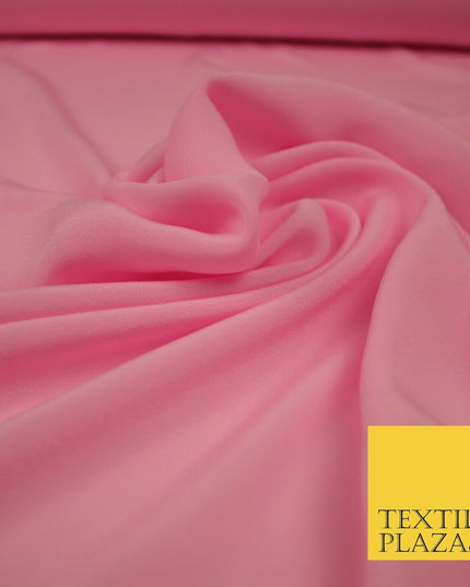 LUXURY 100% Polyester Plain Dyed Fine Soft Silky Crepe Dress Fabric ALL COLOURS