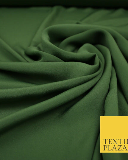 LUXURY 100% Polyester Plain Dyed Fine Soft Silky Crepe Dress Fabric ALL COLOURS