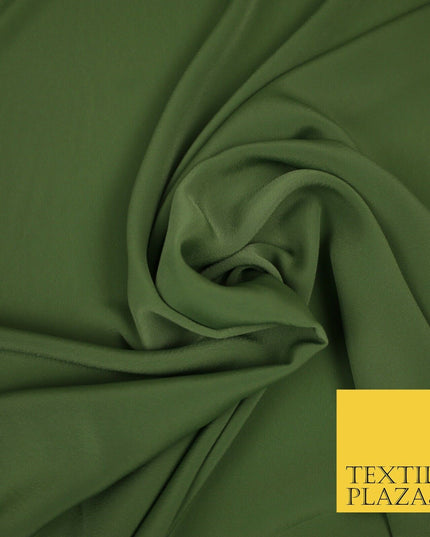 LUXURY 100% Polyester Plain Dyed Fine Soft Silky Crepe Dress Fabric ALL COLOURS