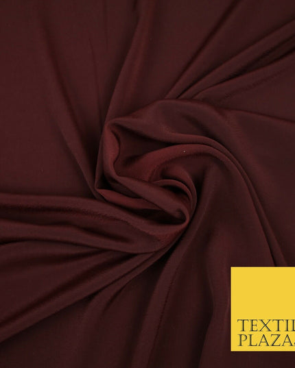 LUXURY 100% Polyester Plain Dyed Fine Soft Silky Crepe Dress Fabric ALL COLOURS