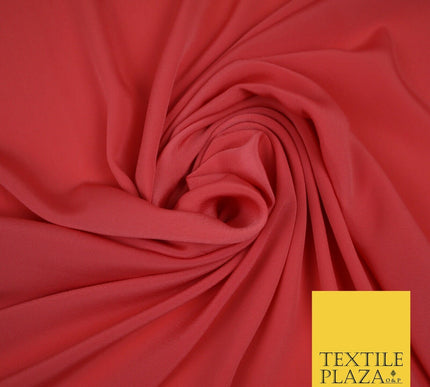 LUXURY 100% Polyester Plain Dyed Fine Soft Silky Crepe Dress Fabric ALL COLOURS