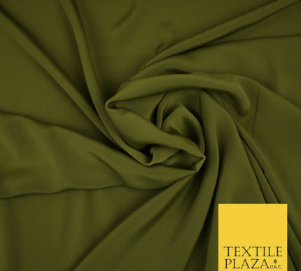 LUXURY 100% Polyester Plain Dyed Fine Soft Silky Crepe Dress Fabric ALL COLOURS