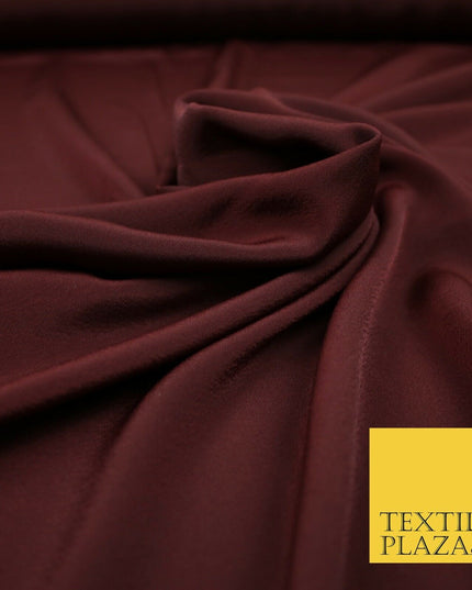 LUXURY 100% Polyester Plain Dyed Fine Soft Silky Crepe Dress Fabric ALL COLOURS